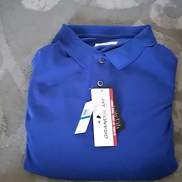 Grandslam Performance Collared Blue Shirt - Picture 1 of 4